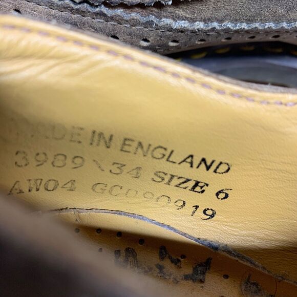 Dr Martens Brown Leather Brogue Shoes 3989 / 34 UK 6 - Made in England - Picture 10 of 14